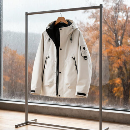 Veste homme imperméable coupe droite anti-vent