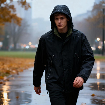 Veste homme imperméable coupe droite anti-vent
