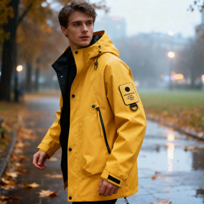 Veste homme imperméable coupe droite anti-vent