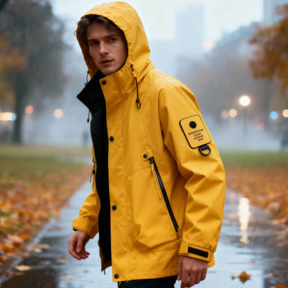 Veste homme imperméable coupe droite anti-vent