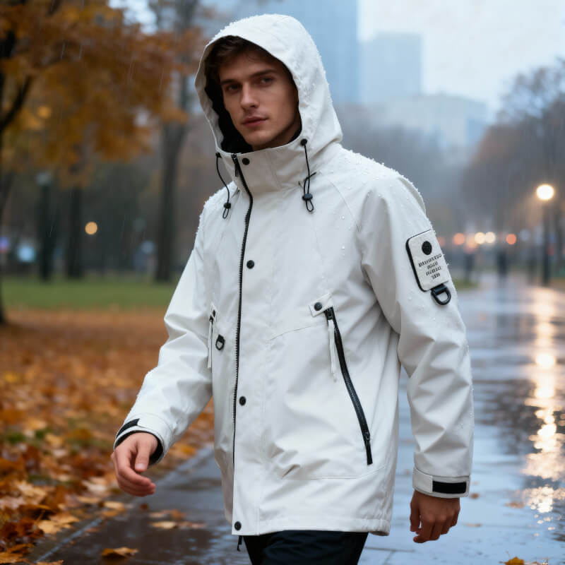 Veste homme imperméable coupe droite anti-vent
