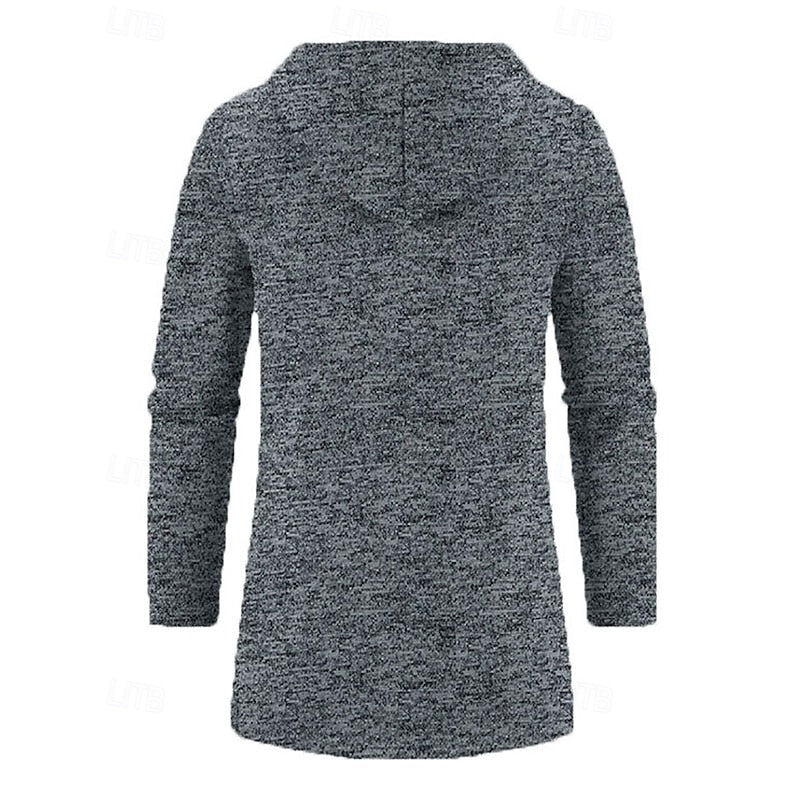 Manteau long homme à capuche élégant et chaud