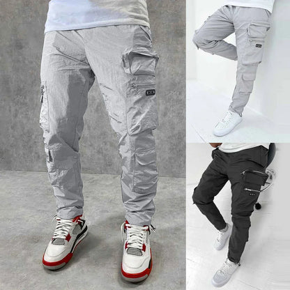 Pantalon cargo homme poches zippées utilitaires