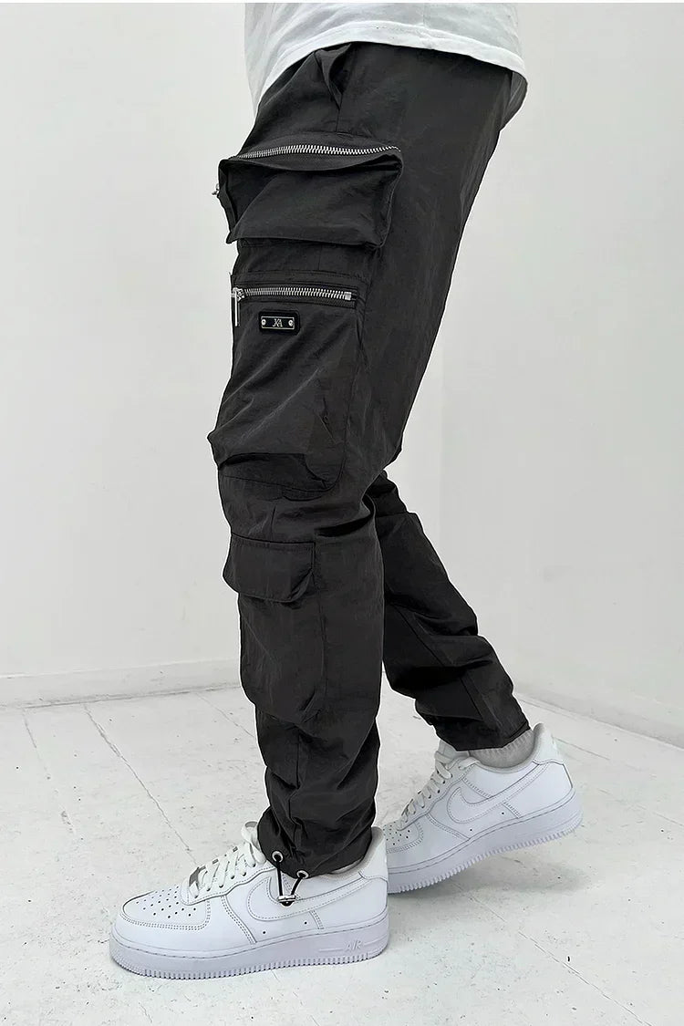 Pantalon cargo homme poches zippées utilitaires