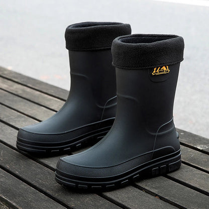 Herren-Wellingtonstiefel bis zur Mitte der Wade mit Profilsohle
