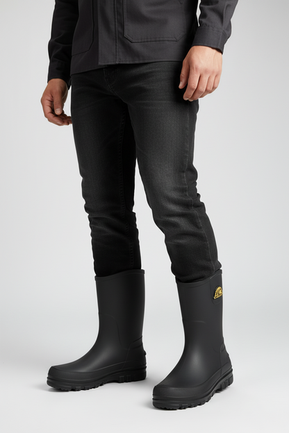 Herren-Wellingtonstiefel bis zur Mitte der Wade mit Profilsohle