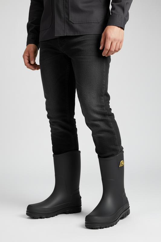 Herren-Wellingtonstiefel bis zur Mitte der Wade mit Profilsohle