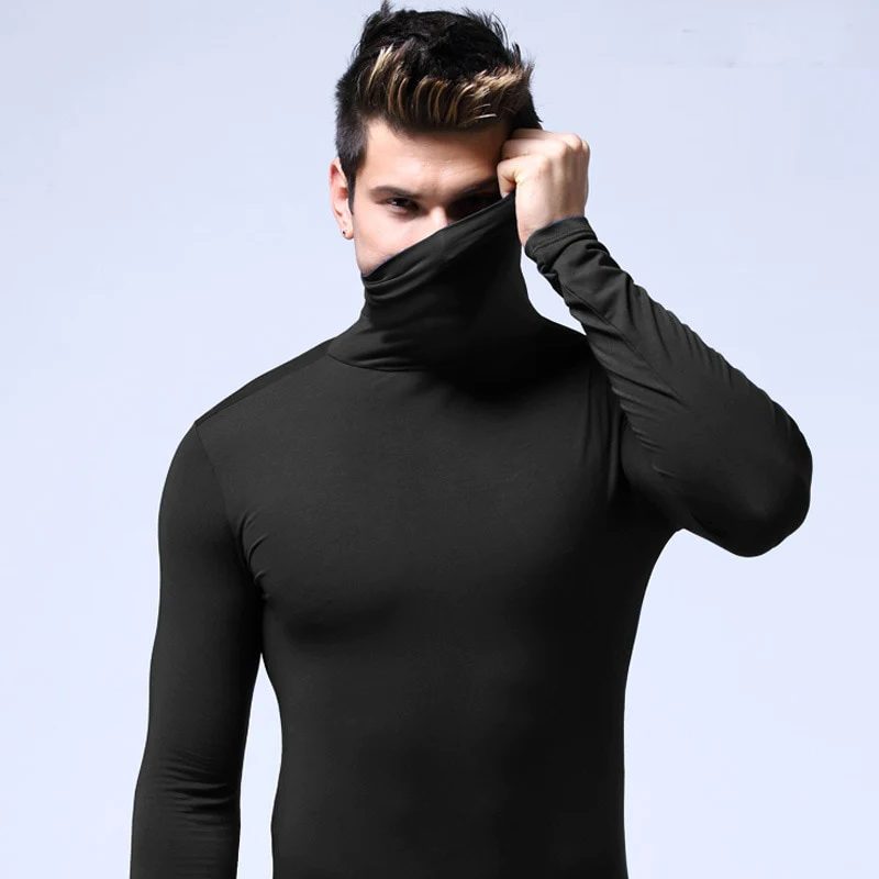 Herren-Thermo-Langarmshirt mit Rollkragen für Wärme