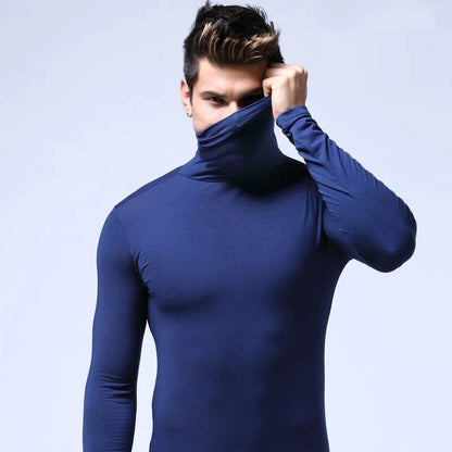 Herren-Thermo-Langarmshirt mit Rollkragen für Wärme