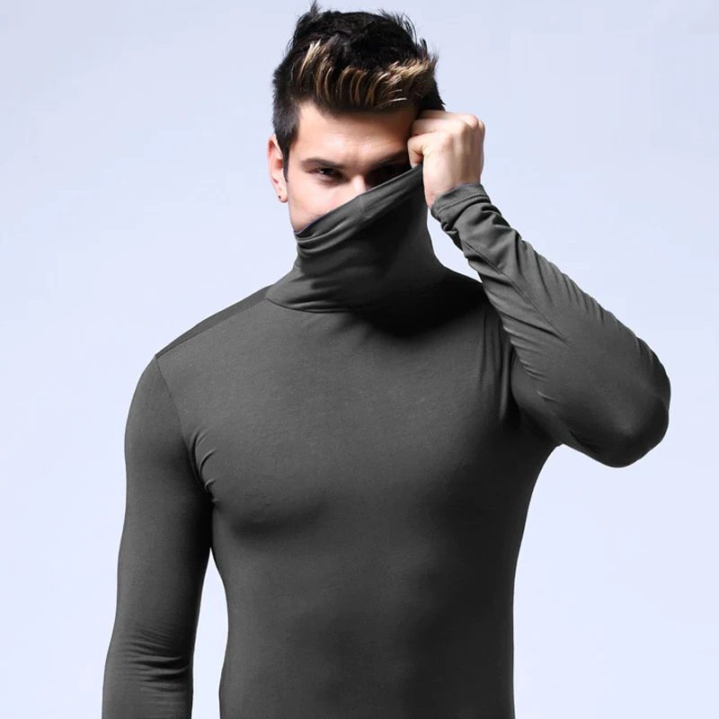 Herren-Thermo-Langarmshirt mit Rollkragen für Wärme