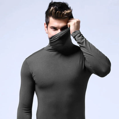 Herren-Thermo-Langarmshirt mit Rollkragen für Wärme