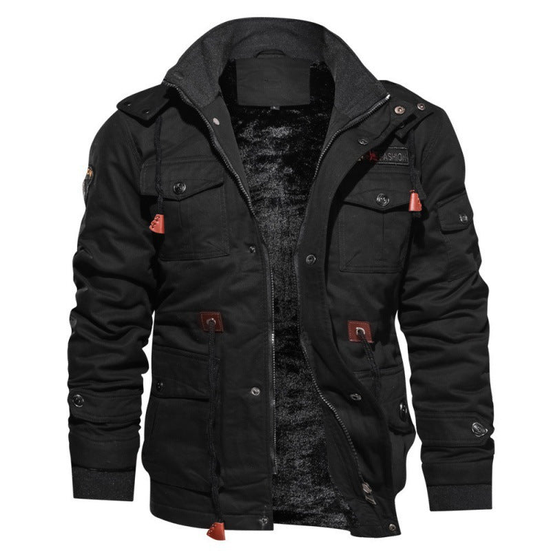 Veste homme imperméable coupe-vent doublure polaire