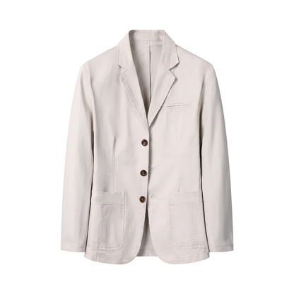 Blazer homme coton non doublé coupe décontractée