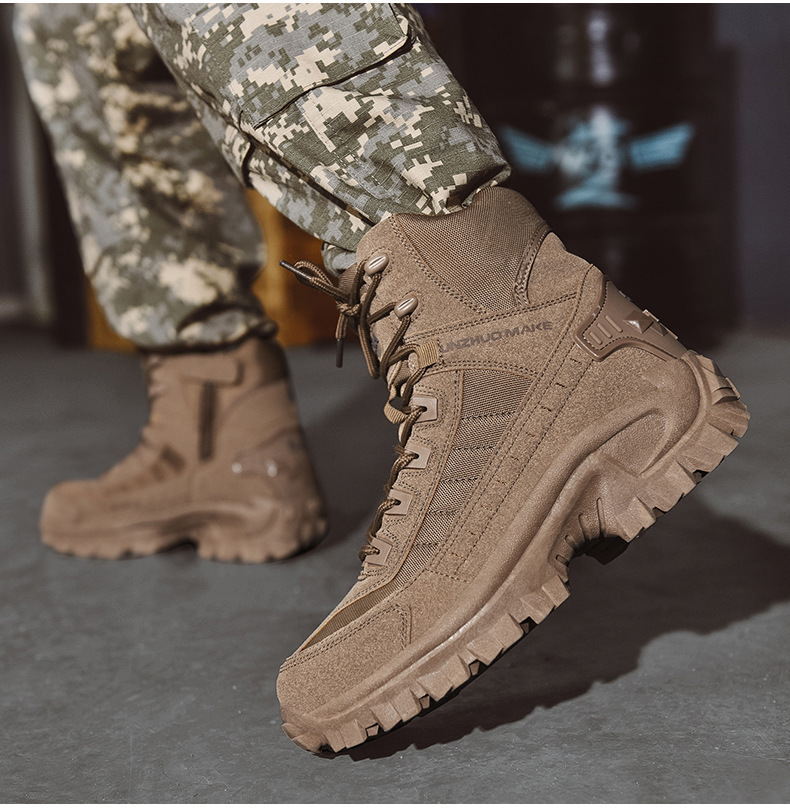 Bottes homme imperméables anti-perforation daim respirant