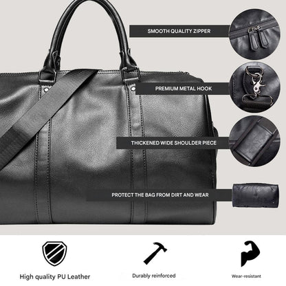 Sac de voyage cuir PU grande capacité cabine léger
