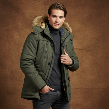Parka homme hiver chaude doublure polaire déperlante