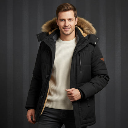 Parka homme hiver chaude doublure polaire déperlante