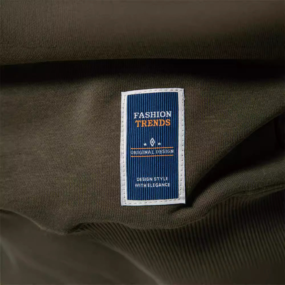 Unifarbenes Herren-Sweatshirt mit Rundhalsausschnitt und Rippbündchen