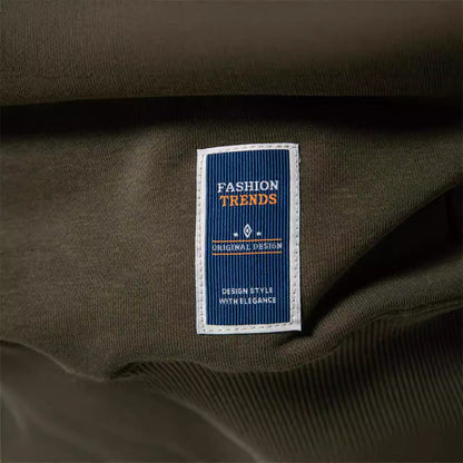 Unifarbenes Herren-Sweatshirt mit Rundhalsausschnitt und Rippbündchen