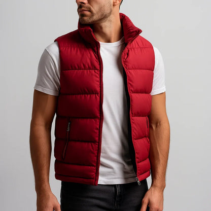 Gilet homme matelassé sans manches isolant léger