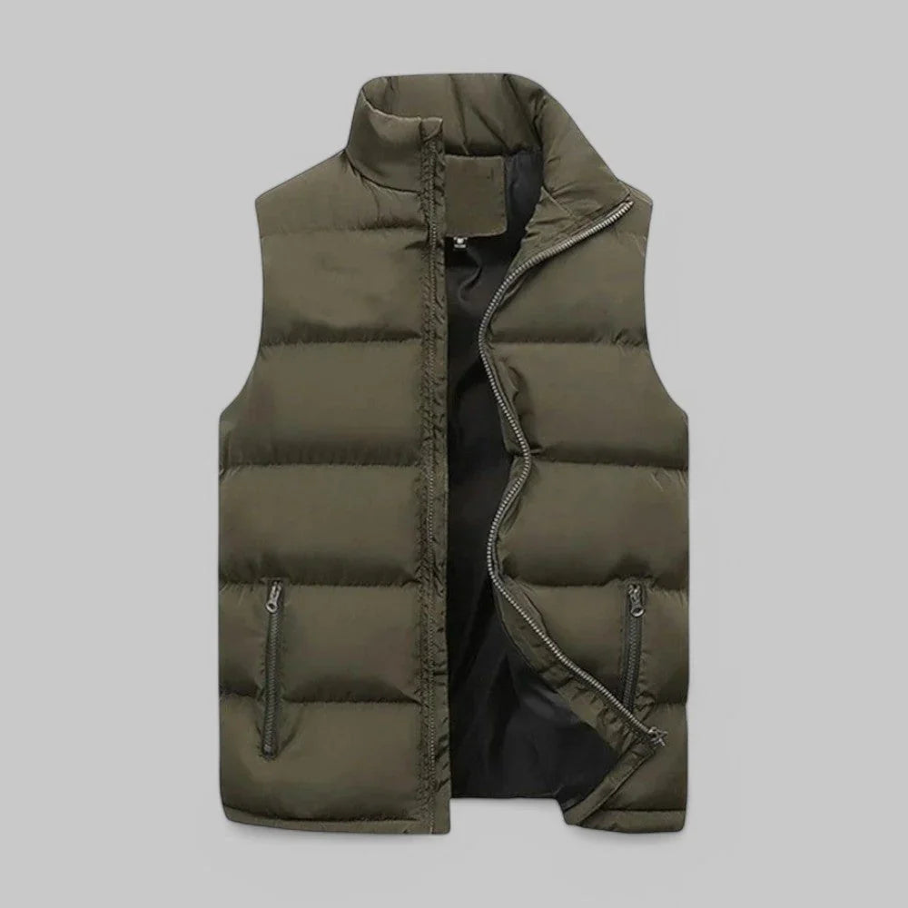 Gilet homme matelassé sans manches isolant léger