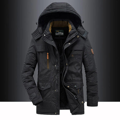 Herren-Winterparka, Fleece-gefüttert, winddicht