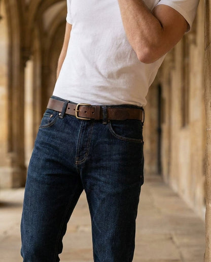 Ceinture homme cuir pleine fleur robuste pour jean
