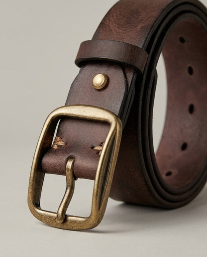 Ceinture homme cuir pleine fleur robuste pour jean