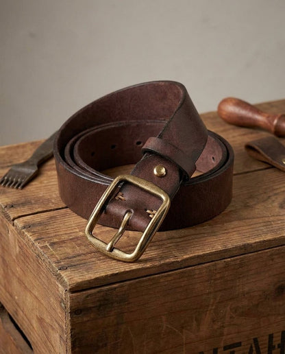 Ceinture homme cuir pleine fleur robuste pour jean