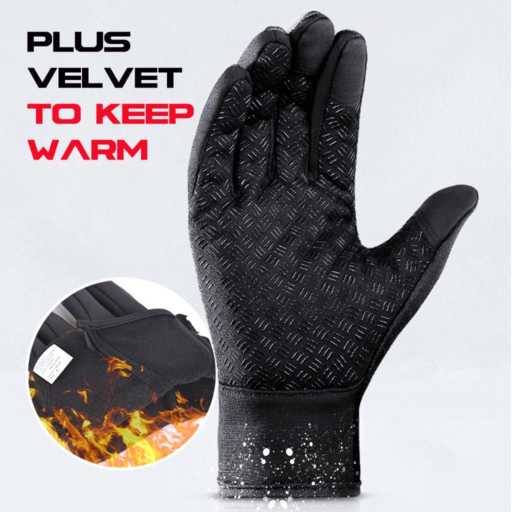 Gants hiver thermiques tactiles étanches cyclisme