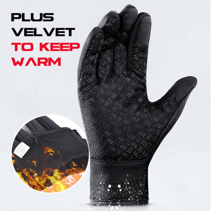Gants hiver thermiques tactiles étanches cyclisme