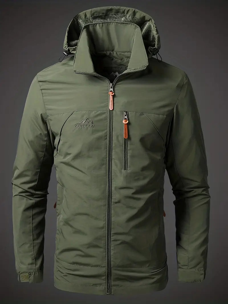 Veste imperméable homme à capuche poches zippées
