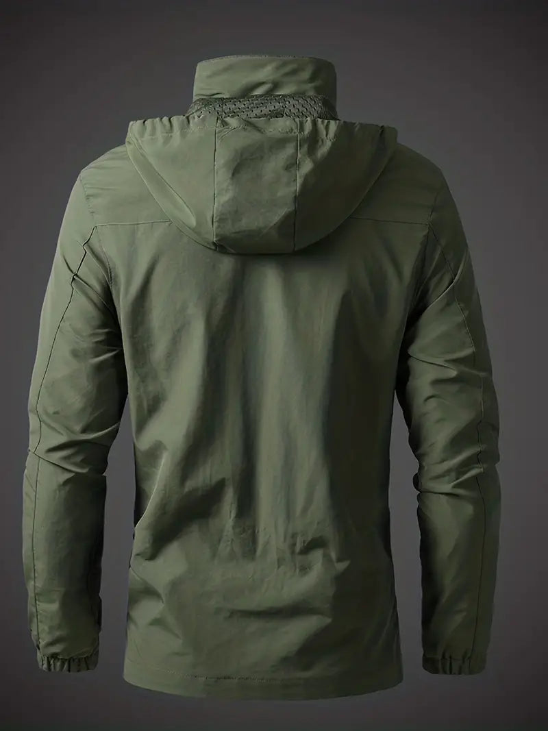 Veste imperméable homme à capuche poches zippées