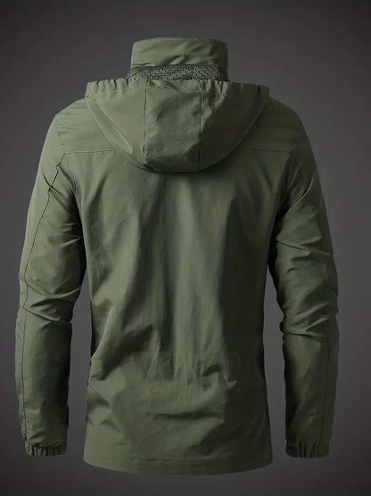 Veste imperméable homme à capuche poches zippées