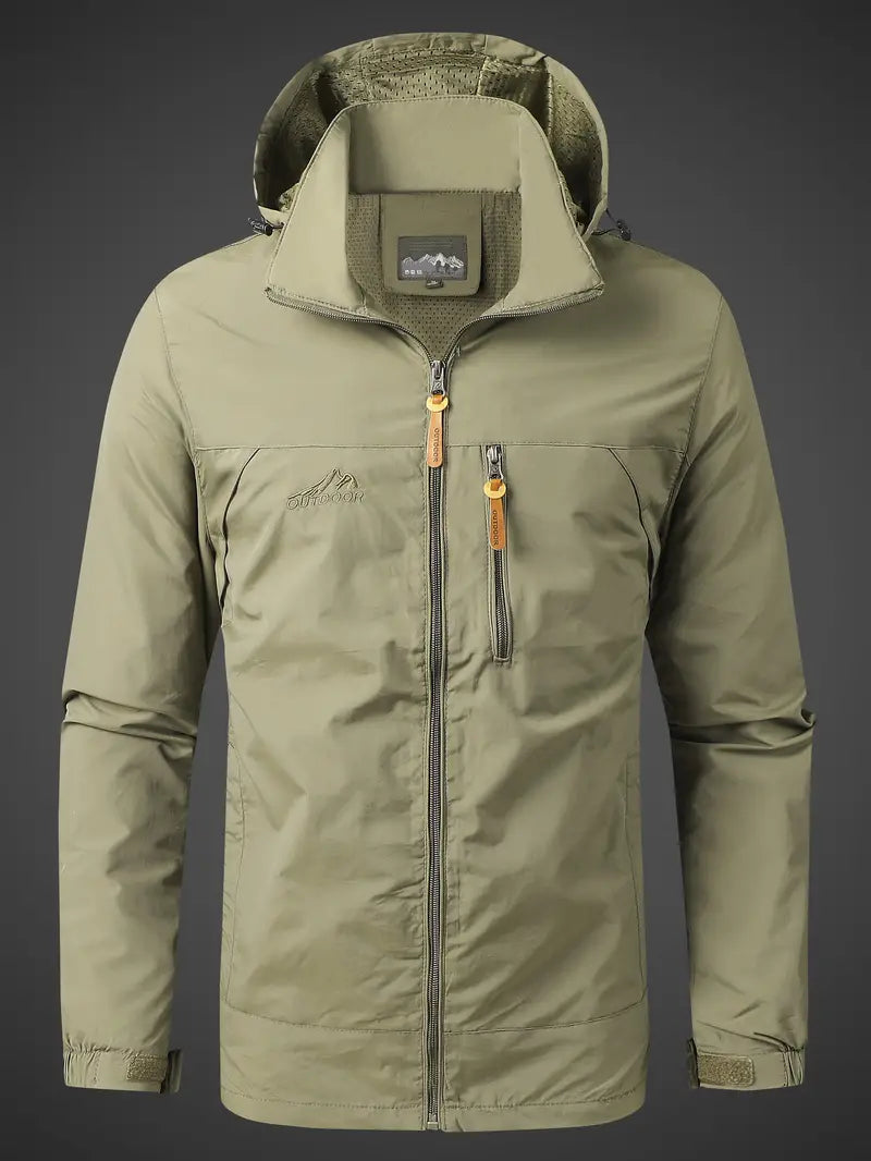 Veste imperméable homme à capuche poches zippées