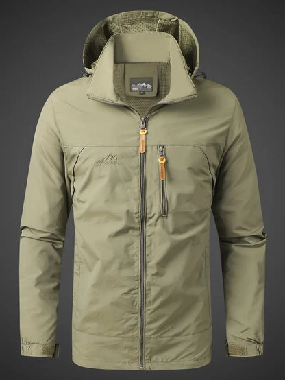 Veste imperméable homme à capuche poches zippées