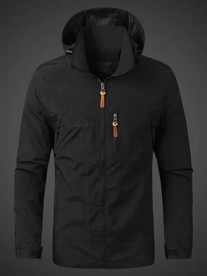 Veste imperméable homme à capuche poches zippées