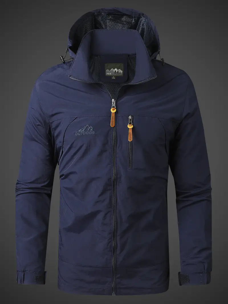 Veste imperméable homme à capuche poches zippées