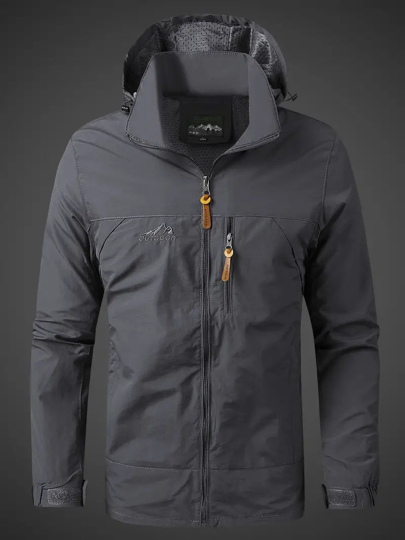 Veste imperméable homme à capuche poches zippées