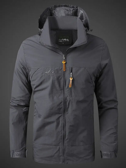 Veste imperméable homme à capuche poches zippées