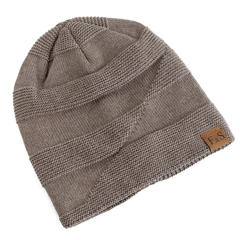 Warme Acryl-Wintermütze mit Fleecefutter