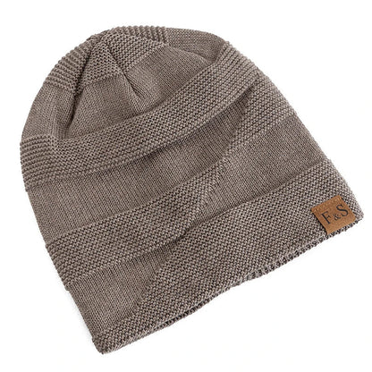 Warme Acryl-Wintermütze mit Fleecefutter