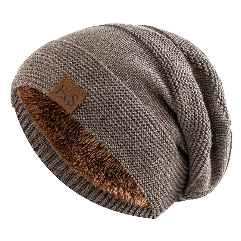 Warme Acryl-Wintermütze mit Fleecefutter
