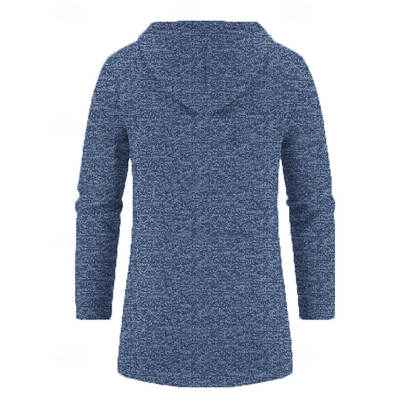 Manteau long homme à capuche élégant et chaud