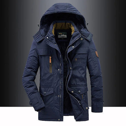 Herren-Winterparka, Fleece-gefüttert, winddicht